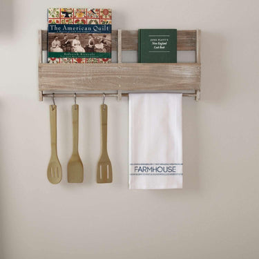 Sawyer Mill Blue Farmhouse Muslin Bleached White Tea Towel 19x28 VHC Brands - The Fox Decor